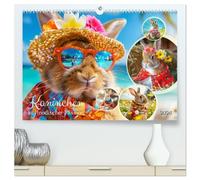 Kaninchen auf modischer Mission (hochwertiger Premium Wandkalender 2026 DIN A2 quer), Kunstdruck in Hochglanz: Die modische und flauschige Welt der Häschen