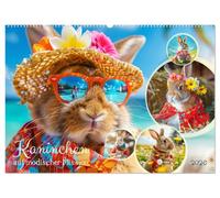 Kaninchen auf modischer Mission (Wandkalender 2026 DIN A2 quer), CALVENDO Monatskalender: Die modische und flauschige Welt der Häschen