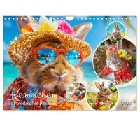Kaninchen auf modischer Mission (Wandkalender 2026 DIN A4 quer), CALVENDO Monatskalender: Die modische und flauschige Welt der Häschen