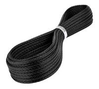 Kanirope® - Corda dyneema Pro da 6 mm, al metro (un unico pezzo) nero, 12 x intrecciate SK78 pre-allungate rivestite