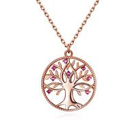 kanisee Collana Donna Albero Della Vita Gioielli Donna in Argento 925, Idee Regalo Originale per Donna Mamma Compleanno Anniversario Festa Della Mamma San Valentino Regali Natale