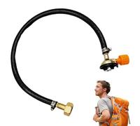 Kanister-Nachfülladapter - 50 cm Länge, 200 g Gewicht, Kupfer-, Eisen-, Zinklegierung und , Robustes Design, Verpackungsgröße 10 x 10 x 3 cm | Vielseitiger Outdoor-Adapter für Long-Tanks in Russland