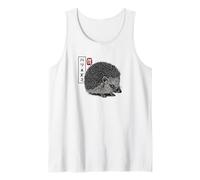 Kanji Japanese Traditional Art Retro Hedgie Animal Lover Canotta