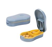 KANLVU 2 Pezzi Taglia Pastiglie per Piccolo E Pillole Grandi Viaggio Schiacciapillole Lama in Acciaio Inox Taglia Pillole di Precisione(Blu)