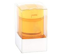 KANLVU 3 In 1 Taglia Pastiglie Per Pillole Piccole O Grandi Schiacciapillole Con Dispenser Tazza Per Bere Rimovibile Lama In Acciaio Inox Portatile Schiacciapillole(Giallo)
