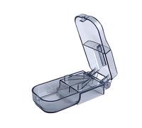 KANLVU Facile Taglia Pastiglie Trasparente Portatile Taglia Pillole E Stoccaggio Per Dividere Piccolo E Grande Tagliapillole Lama In Acciaio Inox(Nero)