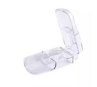 KANLVU Facile Taglia Pastiglie Trasparente Portatile Taglia Pillole E Stoccaggio Per Dividere Piccolo E Grande Tagliapillole Lama In Acciaio Inox(Transparent)