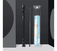 KANLVU Flauto A Becco Per Bambini Flauto Dolce Soprano Con Kit Di Pulizia, Stile Tedesco 6 Fori 8 Fori Strumenti Musicali A Flauti Flauto Per Principianti Studenti Corsi Di Musica(Nero,6 holes)