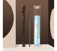 KANLVU Flauto A Becco Per Bambini Flauto Dolce Soprano Con Kit Di Pulizia, Stile Tedesco 6 Fori 8 Fori Strumenti Musicali A Flauti Flauto Per Principianti Studenti Corsi Di Musica(Brown,6 holes)