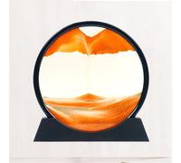 KANLVU Mare Profondo Sabbia In Movimento 3D Pittura Di Sabbia Che Scorre Movimento Liquido Stile Clessidra Decorativo Arte Della Sabbia In Movimento(Arancia,12in)