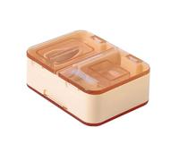 KANLVU Multifunzionale Taglia Pastiglie Per Tagliare Pillole Multiple, Macina Pillole, Taglia Pillole Con Sicurezza Lama In Acciaio Inox Tagliapillole Per Tagliare Le Pillole, Vitamine(4 cells,Arancia