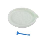 KANLVU Piatto Grattugia In Ceramica Per Aglio, Macinino Grattugia Per Zenzero Per Purea Di Frutta E Verdura, Piatto Macinatore Manuale Per Cipolla, Formaggio, Verdure, Frutta(Green B)