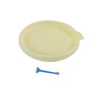 KANLVU Piatto Grattugia In Ceramica Per Aglio, Macinino Grattugia Per Zenzero Per Purea Di Frutta E Verdura, Piatto Macinatore Manuale Per Cipolla, Formaggio, Verdure, Frutta(Yellow B)