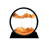 KANLVU Pittura Di Sabbia Che Scorre Sabbia In Movimento 3D Sandscape Movimento Liquido Cornice Nera Arte Della Sabbia In Movimento Per Decorazioni Domestiche E Da Ufficio(Giallo,7in)
