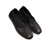 KANLVU Scarpe Arti Marziali Old Beijing Scarpe in Tela Tai Chi Scarpe Kung Fu per Uomo E Donna Flessibili Tessuto Traspirante E Suola in Gomma Cinesi Scarpe Tradizionali(45 EU,Black A)