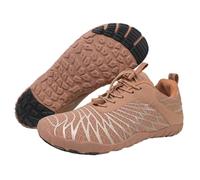 KANLVU Scarpe Leggere Barefoot da Donna, Arti Marziali da Uomo Antiscivolo Tai Chi Kung Fu per Allenamento, Yoga E Camminata(Brown,37 EU)