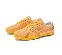 KANLVU Scarpe Tai Chi Donna Resistenti Design Traspirante Kung Fu Uomo con Suola Morbida, Professionali da Allenamento per Arti Marziali E attività Quotidiane(Giallo,38 EU)