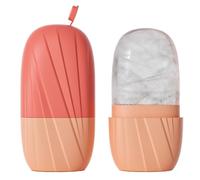 KANLVU Stampo In Silicone Ice Roller Viso, Riutilizzabile Rullo Di Ghiaccio Facciale Lenire Le Scottature Solari, E Calmare La Pelle Irritata, Rullo Con Cubetti Di Ghiaccio(Pink)