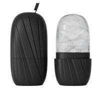 KANLVU Stampo In Silicone Ice Roller Viso, Riutilizzabile Rullo Di Ghiaccio Facciale Lenire Le Scottature Solari, E Calmare La Pelle Irritata, Rullo Con Cubetti Di Ghiaccio(Nero)
