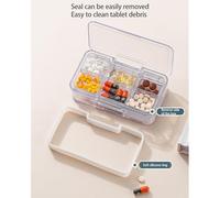 KANLVU Taglia Pastiglie E Spaccapillole Con Dispenser 3 In 1 Macinatore Di Pillole Portatile Taglia Pillole Di Precisione Per Pillole Piccole O Grandi Con Spazzola Per Polveri(Blu)