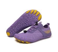 KANLVU Tai Chi Scarpe Comode Barefoot da Donna Kung Fu Arti Marziali con Suola Flessibile, Tomaia Traspirante E Cinturini Regolabili(Purple,42 EU)