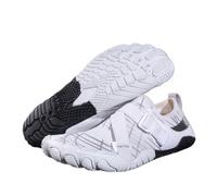 KANLVU Tai Chi Scarpe Donna Cinque Dita Scarpe Kung Fu per Uomo Comode Suola Morbida, Scarpe Arti Marziali per Yoga, Allenamento in Palestra(Bianca,42 EU)