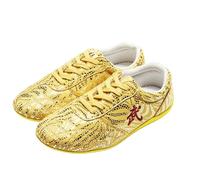 KANLVU Tai Chi Scarpe Leggere Kung Fu Arti Marziali con Suola Antiscivolo, per L'allenamento, Lo Sport, Le Competizioni Pelle Bovina da Taekwondo(37 EU,H)