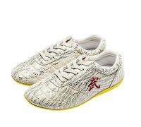 KANLVU Tai Chi Scarpe Leggere Kung Fu Arti Marziali con Suola Antiscivolo, per L'allenamento, Lo Sport, Le Competizioni Pelle Bovina da Taekwondo(38 EU,G)