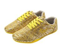KANLVU Tai Chi Scarpe Leggere Kung Fu Arti Marziali con Suola Antiscivolo, per L'allenamento, Lo Sport, Le Competizioni Pelle Bovina da Taekwondo(28EU,B)