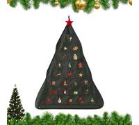 Kanoauo Calendario 'Avvento In Tessuto - Borsa In Tessuto A Forma Di Albero,Con 24 Tasche Riutilizzabili Sacchetti Natalizi | Per Porta Ingresso Soggiorno Camera Letto Bambini Capodanno