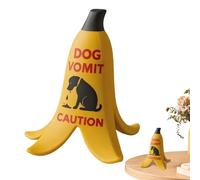 Kanoauo Cartello di avvertimento di gatto - Cartello decorativo a forma di conchiglia di banana animale vomito avviso scrivania decorazione per soggiorno, camera da letto, comodino, appartamento libri