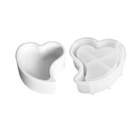Kanoauo in silicone per calcestruzzo, forma a cuore per versare candelabri - Facile sformatura in resina epossidica strumento fai da te per la casa, San