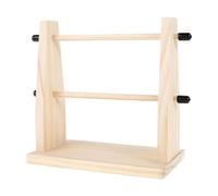 Kanoauo Porte-Bobine Rotatif, Accessoires De Tricot En Bois À Double Couche avec Tampon Anti-Dérapant, Porte-Bobine Portable, pour Le Tricot, La, Les Loisirs Créatifs, La Broderie, Le Fil, La