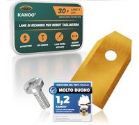 kanoo® Lame di Ricambio per Robot Tosaerba, 30 x Lame di Ricambio in Titanio per Gardena Husqvarna Automower Yard Force - Lama di Ricambio per Robot Tosaerba - Lama di Ricambio per Robot Tosaerba