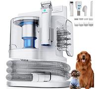 KANPETS Aspirapolvere per cani per la toelettatura con un massimo di 3,4 l, kit tagliacapelli per animali domestici, super potente ma super silenzioso, 4 strumenti professionali per la toelettatura,