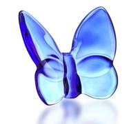 Kanpura Statuetta a forma di farfalla in cristallo blu, ornamento a forma di farfalla in vetro, animale di cristallo da collezione per la decorazione domestica