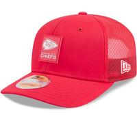 Kansas City Chiefs NFL Sideline 2025 New Era 9Seventy Trucker Stretch Snap Cap