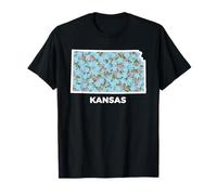 Kansas Forget Me Not Flower Floral State Maglietta