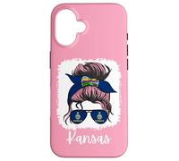 Kansas Girl USA Kansas Mom Da Donna Custodia per iPhone 16