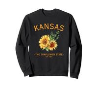 Kansas Lo stato del girasole Est. 1861 Stati Uniti d'America Felpa