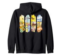 Kansas Pride Landmarks Natura Animali Viaggio Souvenir Stato Felpa con Cappuccio