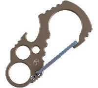 Kansept Carabiner Bronze Anodized Titanium with Green Anodized Lock C011A4