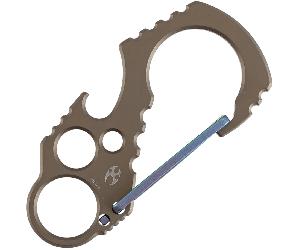 Kansept Carabiner Bronze Anodized Titanium with Green Anodized Lock C011A4