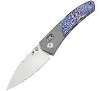 Kansept Dako Satin CPM S35VN 0.118" / 3.0mm Titanio Stonewashed, Timascus K1101
