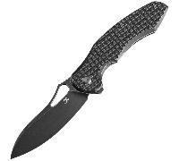 KANSEPT Echis Black Stonewashed CPM S35VN 0.11"/3.0mm Titanio Blackwash con Fr