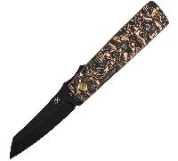 Kansept Higonokami - Blackwash 154CM with Copper Carbon FIber handle T2135A2