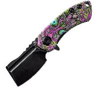 Kansept Mini Korvid Black Stonewashed 154CM G10 con Stampa Undead-Viola T3030B3