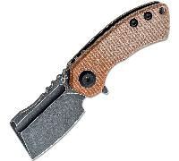 Kansept Mini Korvid Black TiCn Coated Stonewashed 154CM Manico in Micarta Marrone T3030A5