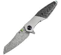KANSEPT Mistaken Damascus Manico in Titanio Sabbiato e Fibra di Carbonio Twill K1053D1