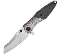 Kansept Mistaken Satin CPM 20CV, Finitura Lightning Strike Titanio + Fibra di Carbonio Twill K1053A4
